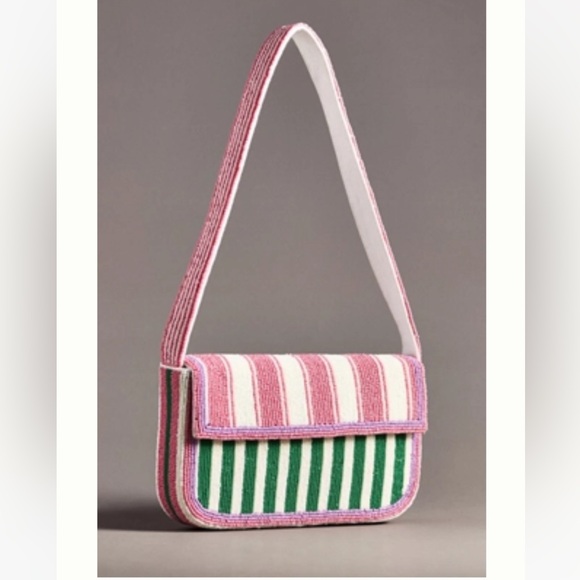 Anthro THE FIONA BEADED BAG: GEOMETRIC EDITION Style No. 97580096 Medium Pink